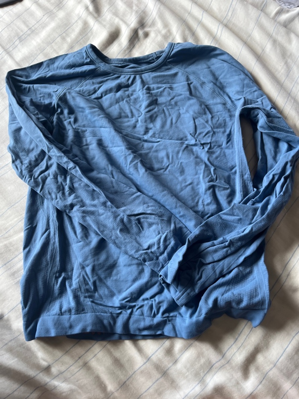 Blue Long-Sleeve athletic Shirt - athleta girls